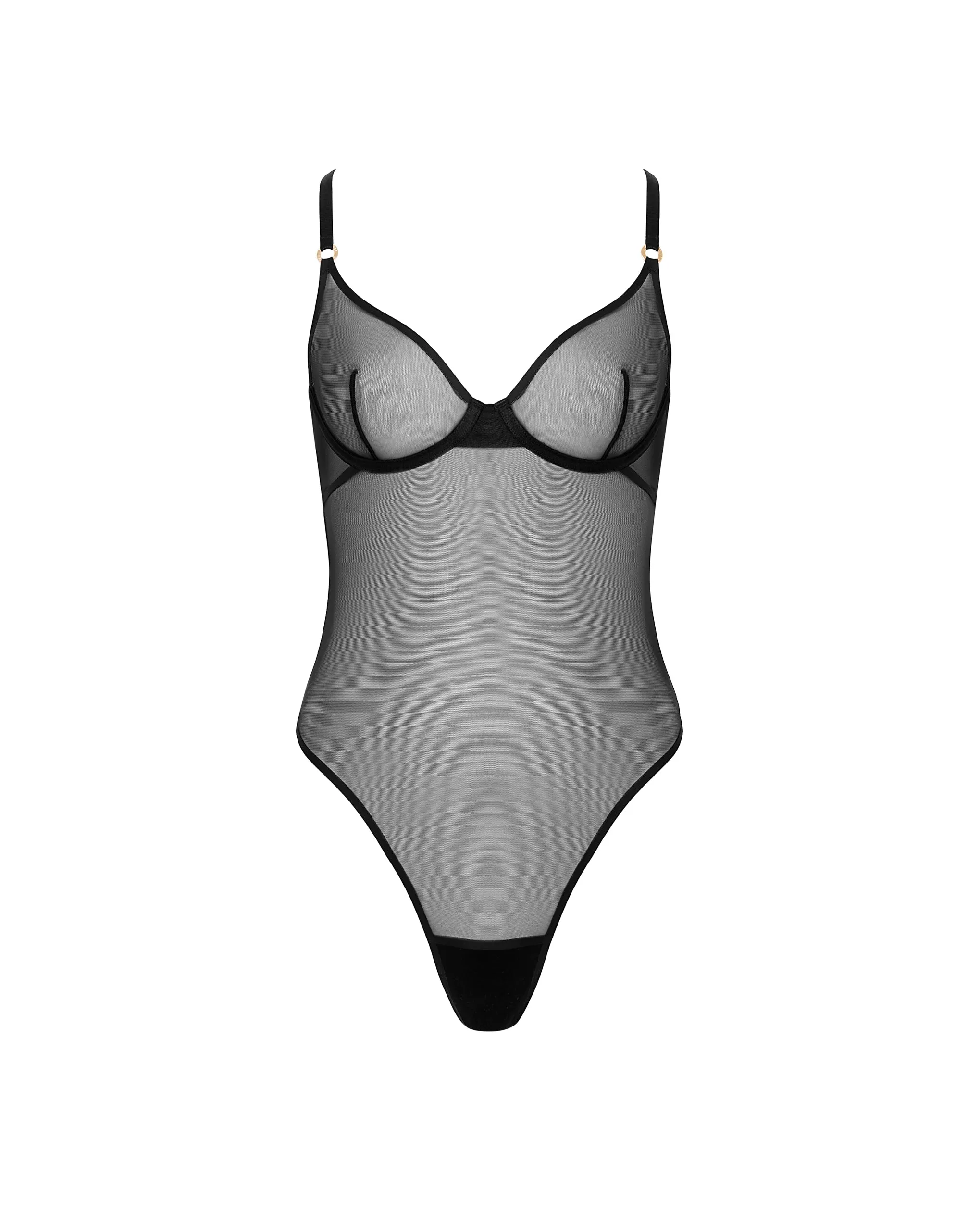 Naomi Mesh Bodysuit Black