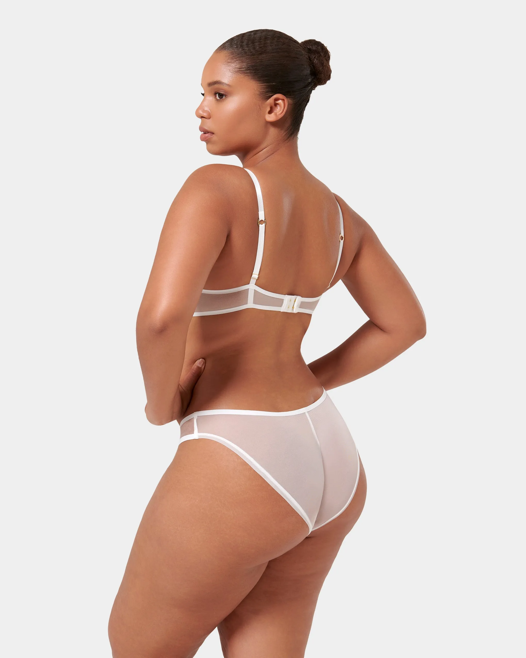 Naomi Mesh Bra White