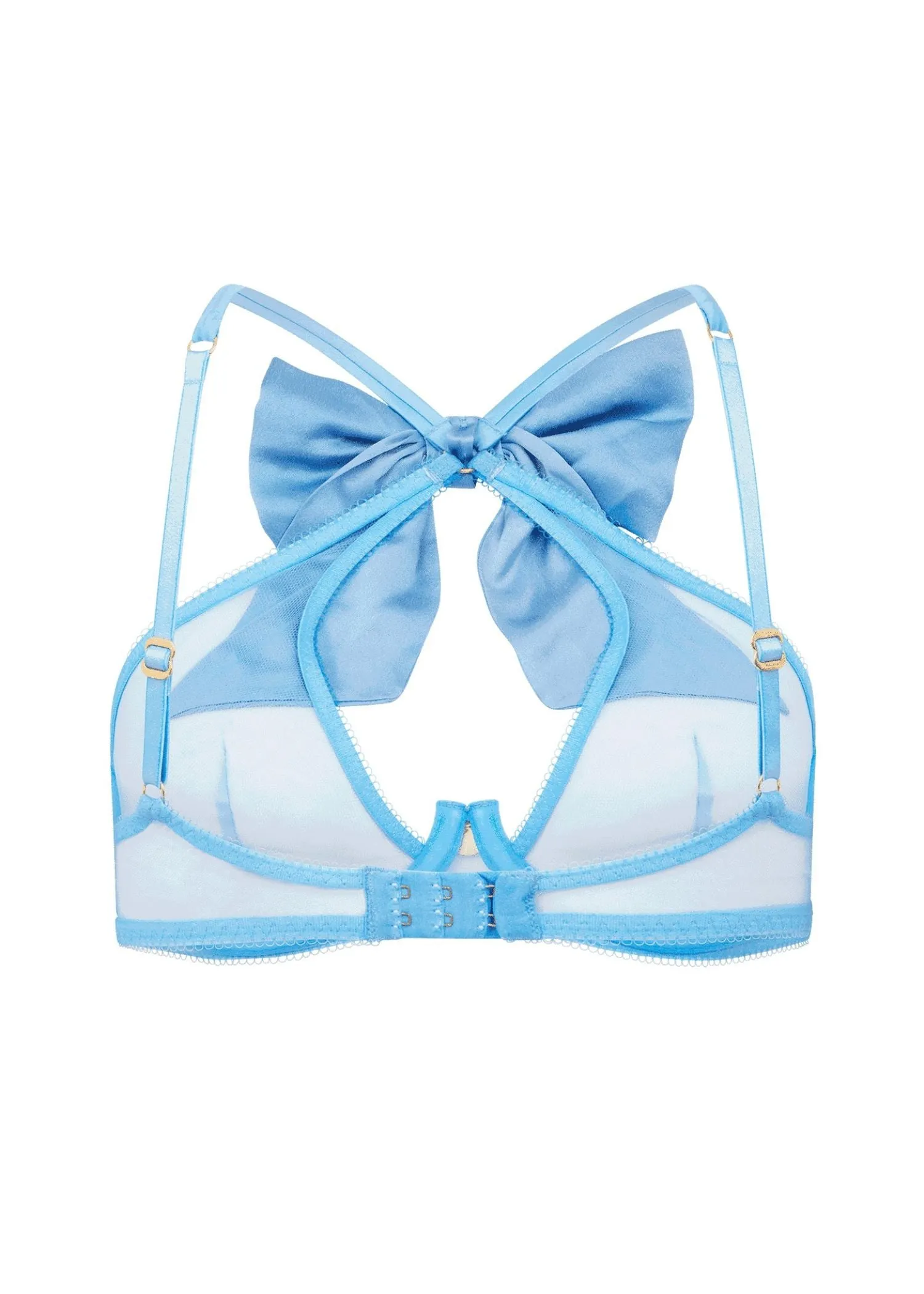 Oriana High Neck Underwired Bra (Baby Blue)