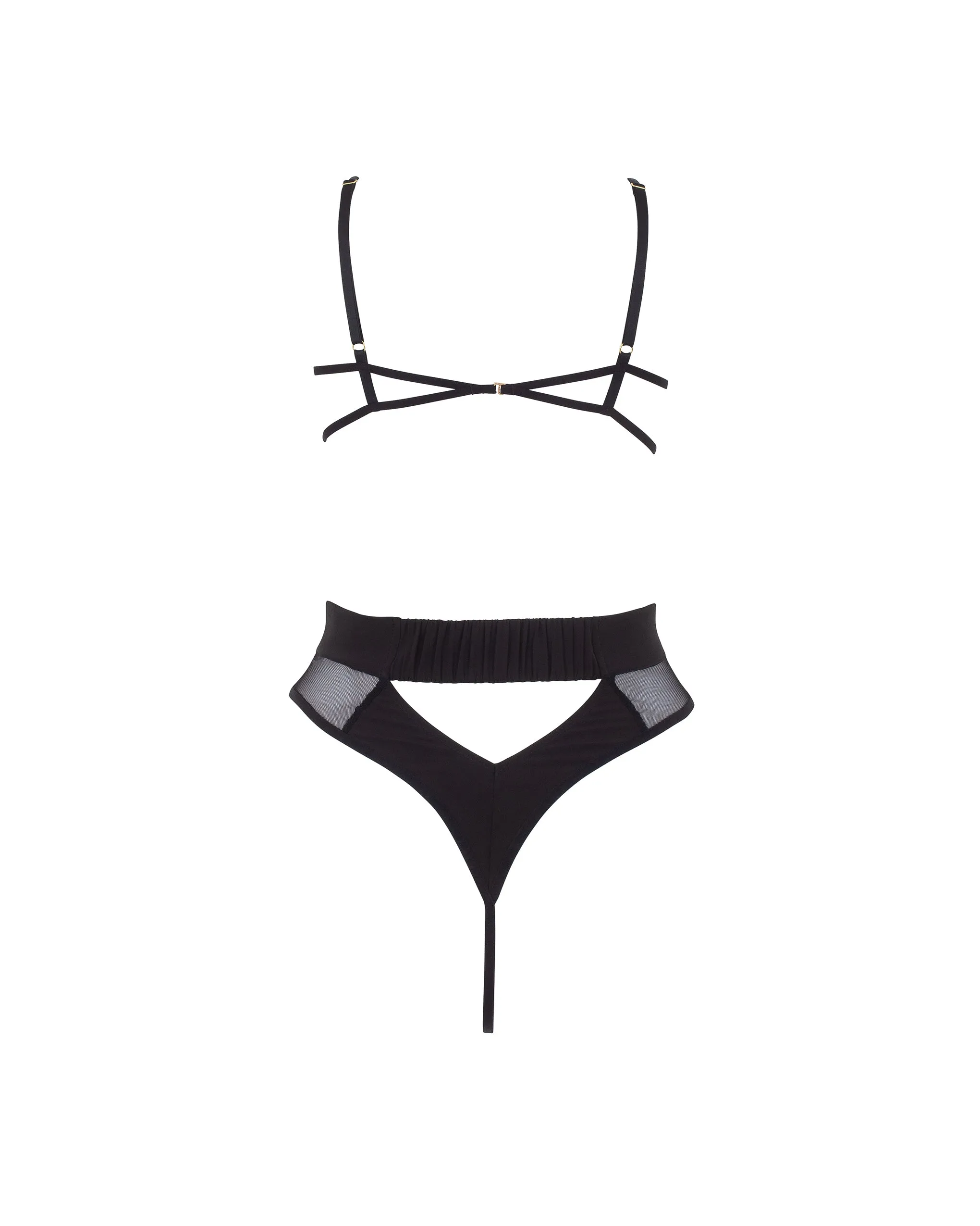 Orla Sheer Mesh Bodysuit Black