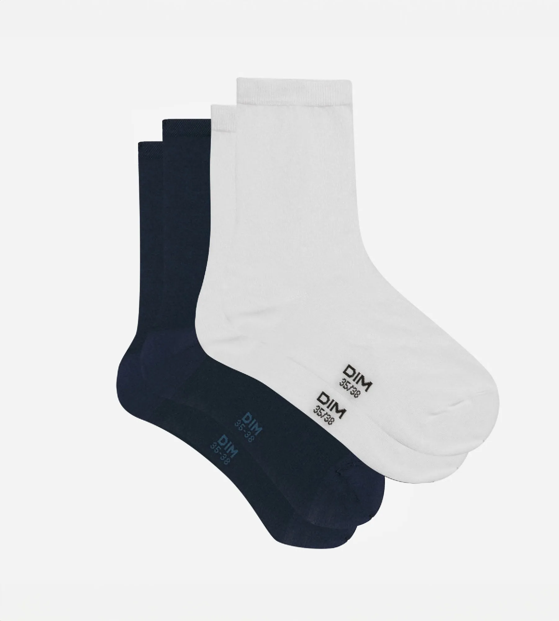 Pack of  2 pairs of Cashmere Blue Grey Basic Cotton Women's Socks