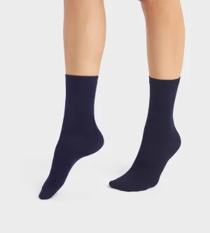 Pack of 2 pairs of women's viscose socks in Navy Blue Dim Bambou