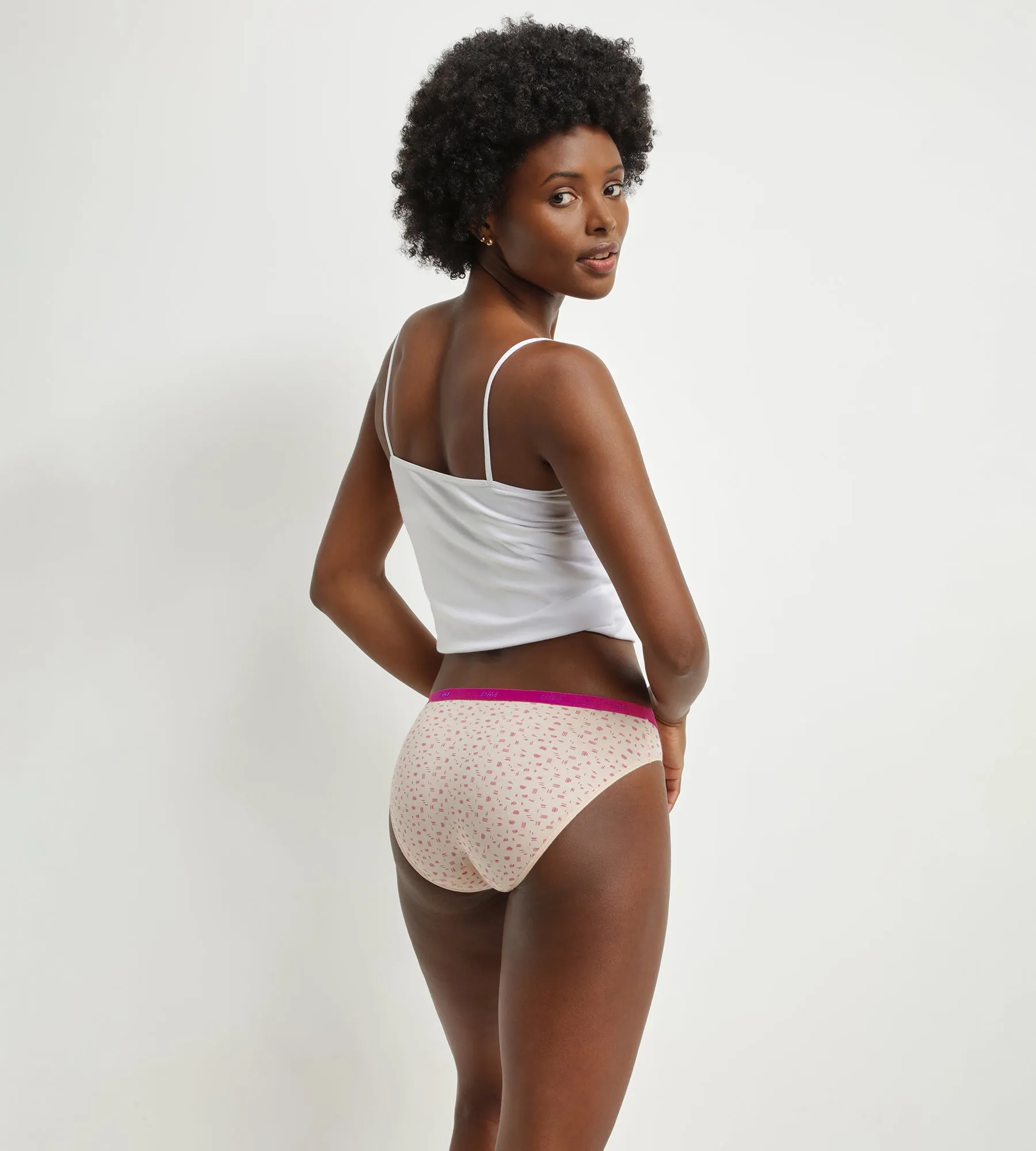 Pack of 3 fluorescent stretch cotton knickers Les Pockets