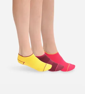 Pack of 3 pairs of light impact short socks Bordeaux Dim Sport