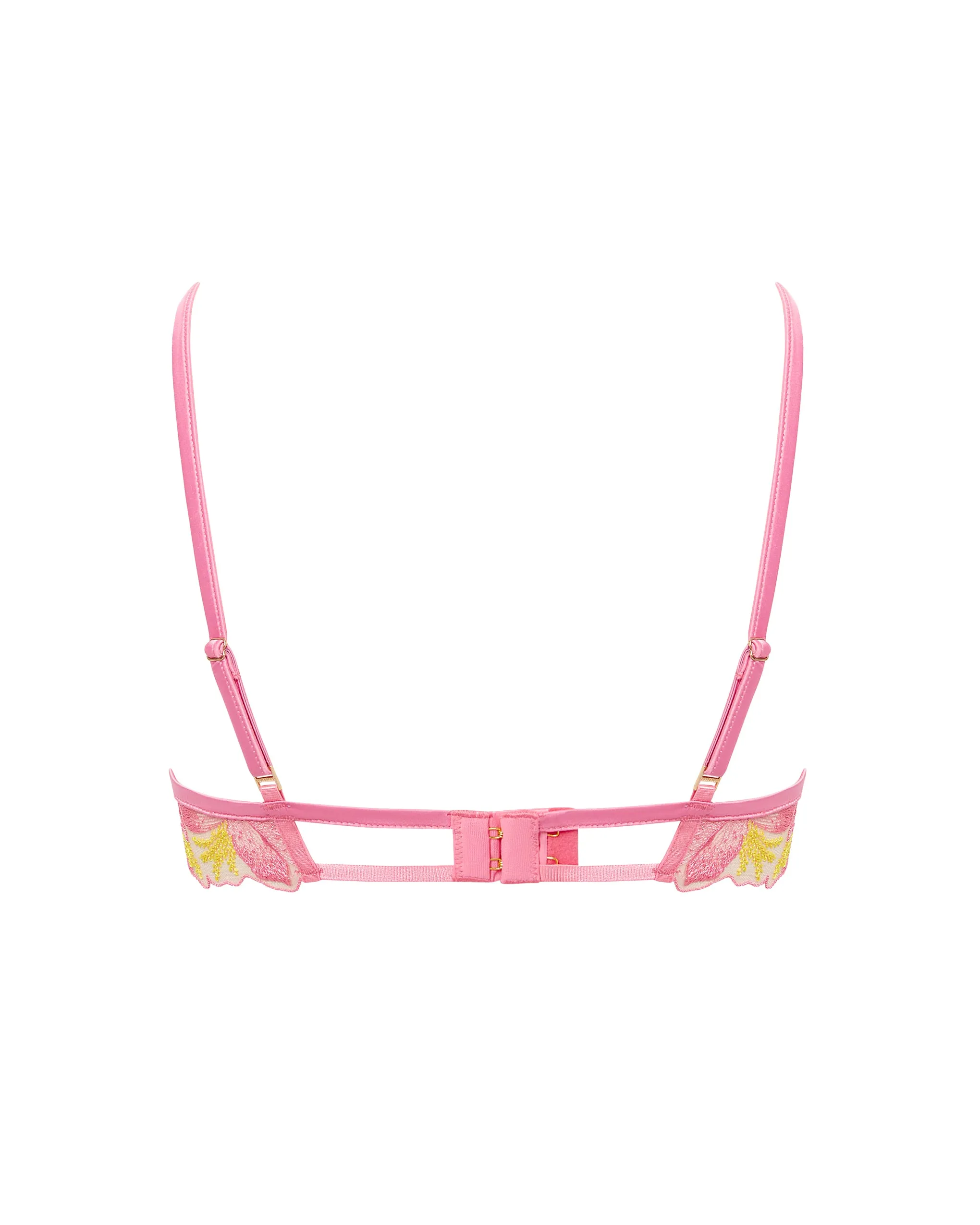 Patrice Sheer Bra Pink/Yellow