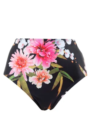 Peek & Beau Black Floral Print High Waist Brief