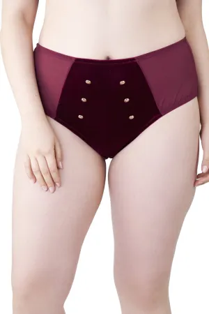 Peek & Beau - Major Velvet High Waist Brief Curve