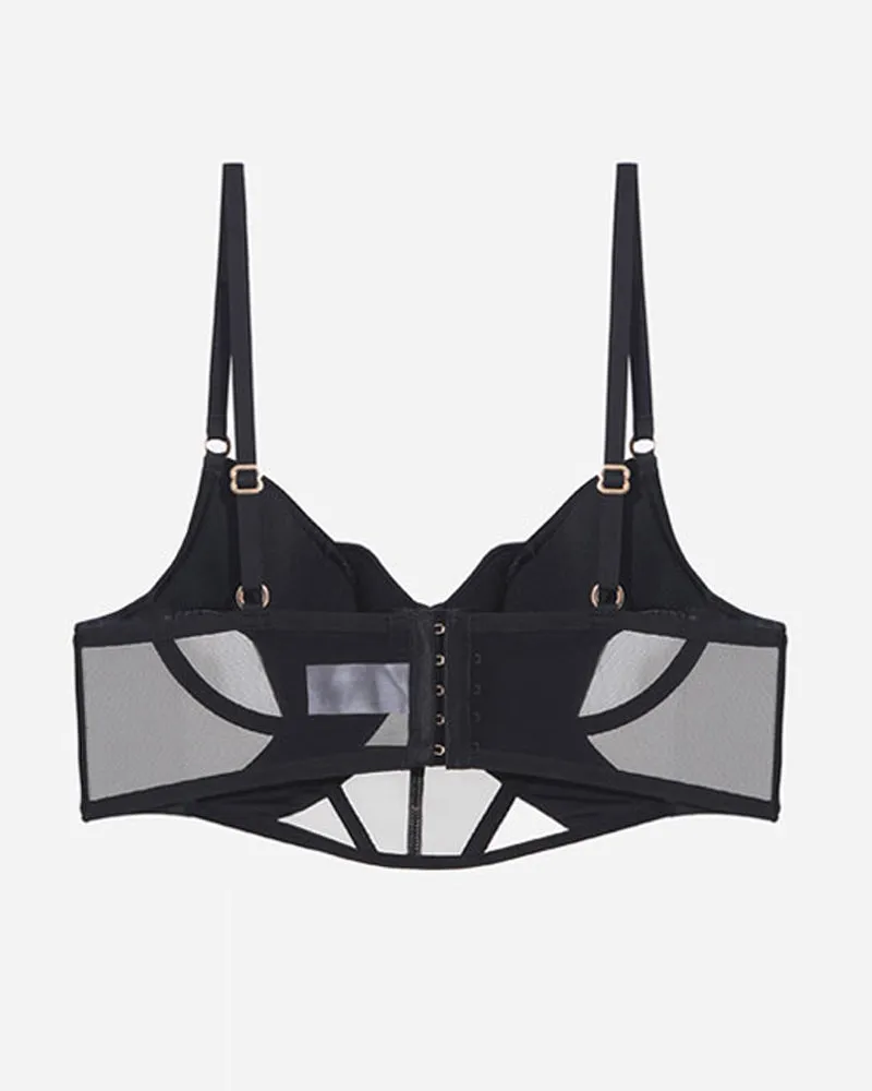 Push Up Mesh Hollow Bra