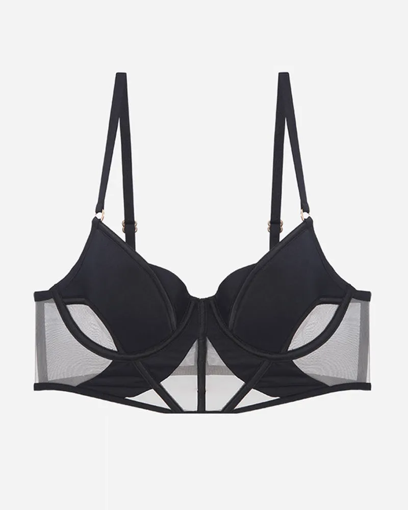 Push Up Mesh Hollow Bra
