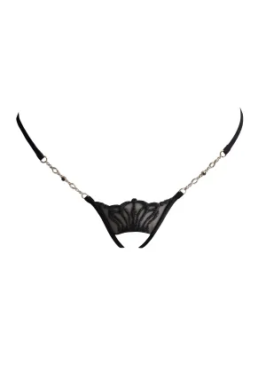 Queen of Love Crotchless G-String (Deep Black)