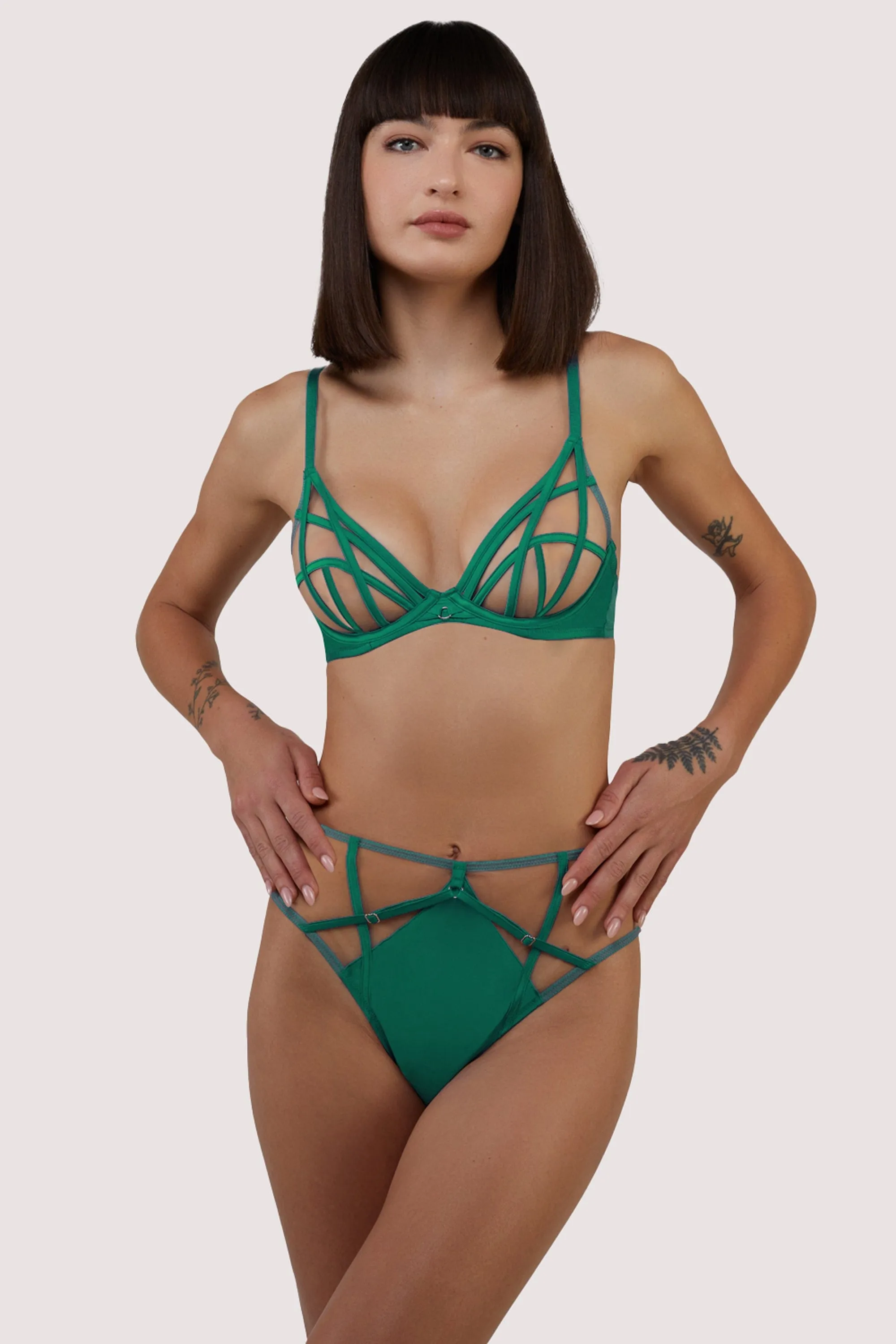Ramona Green Mesh High Waisted Brief