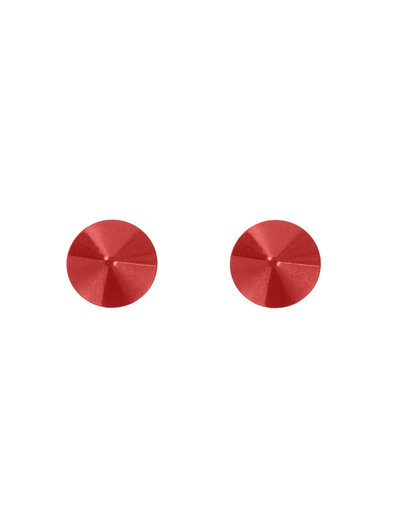 Red round metal nipple pasties