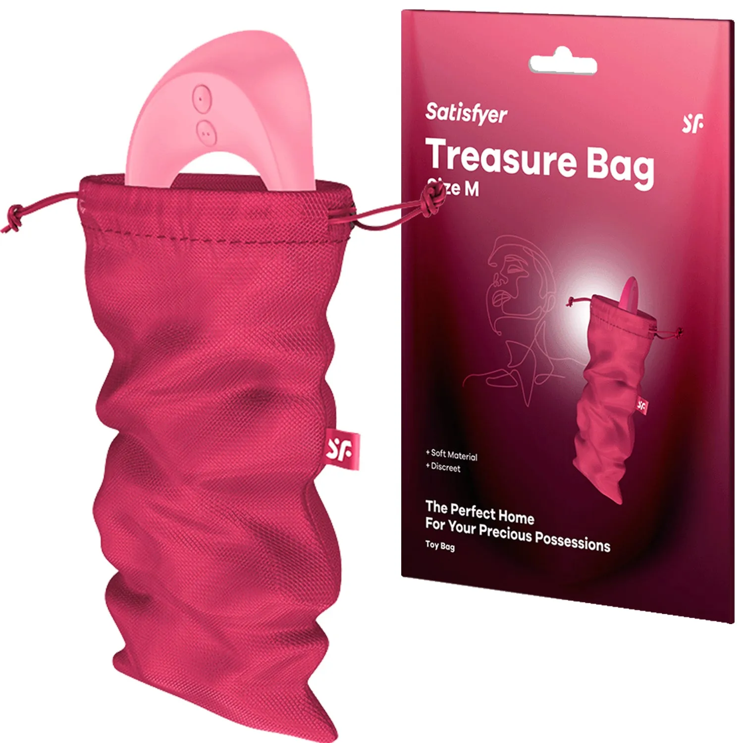 Satisfyer Treasure Bag Sex Toy Storage Medium Large XL for Dildo Vibrator