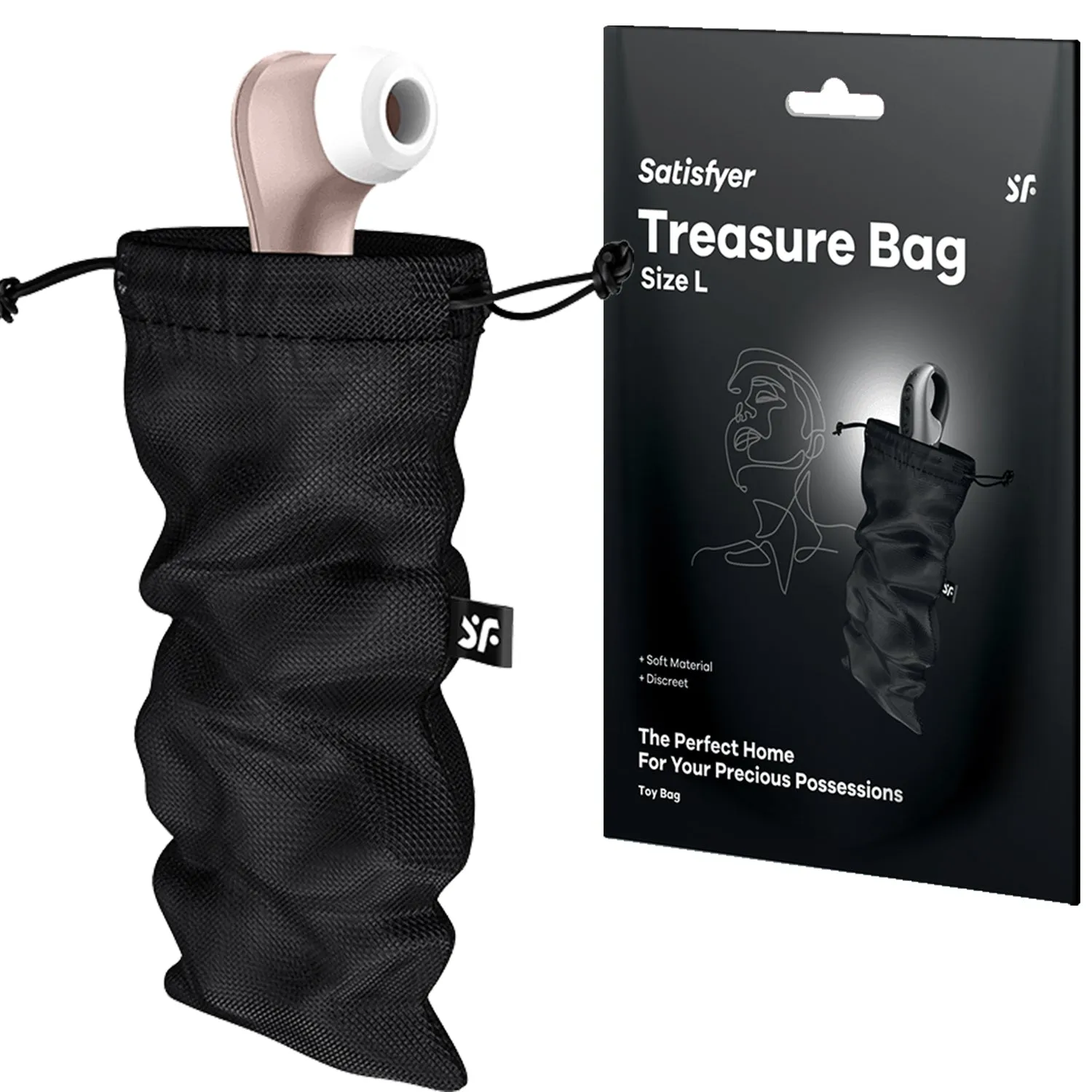 Satisfyer Treasure Bag Sex Toy Storage Medium Large XL for Dildo Vibrator