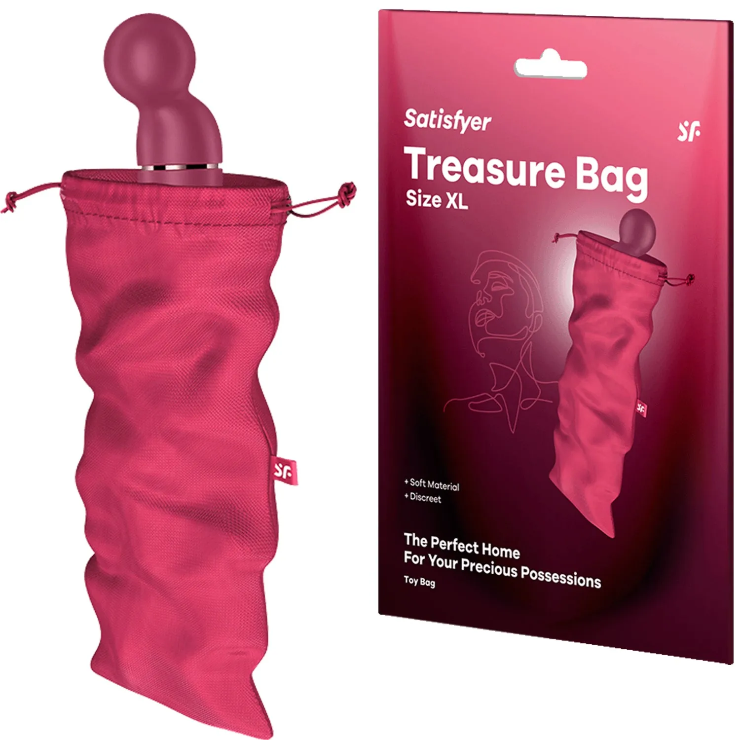 Satisfyer Treasure Bag Sex Toy Storage Medium Large XL for Dildo Vibrator