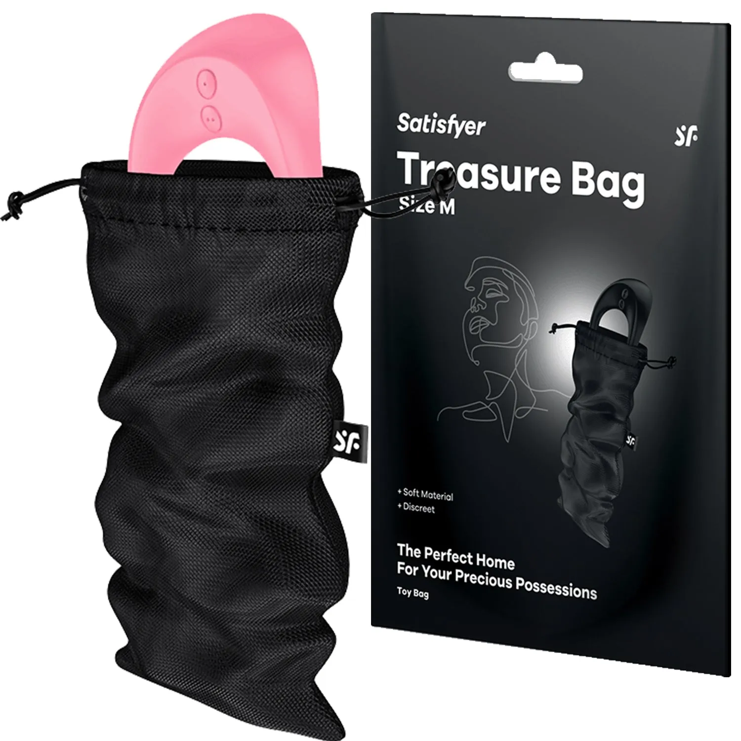 Satisfyer Treasure Bag Sex Toy Storage Medium Large XL for Dildo Vibrator