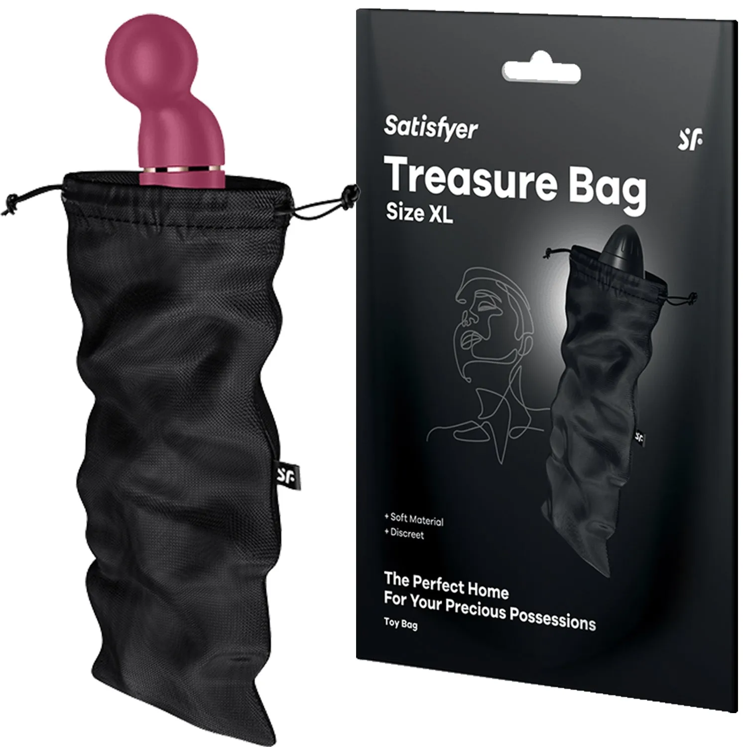 Satisfyer Treasure Bag Sex Toy Storage Medium Large XL for Dildo Vibrator