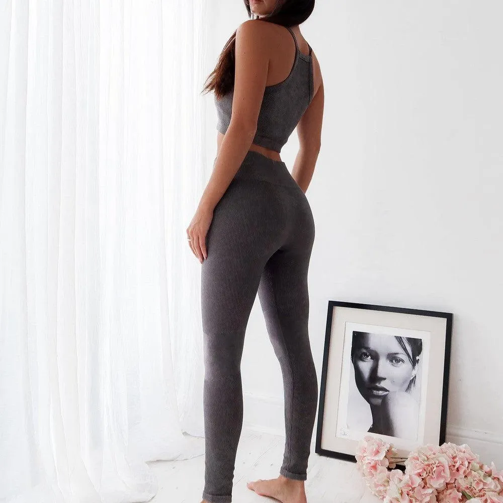 Seamless High Waist Leggings- Grey