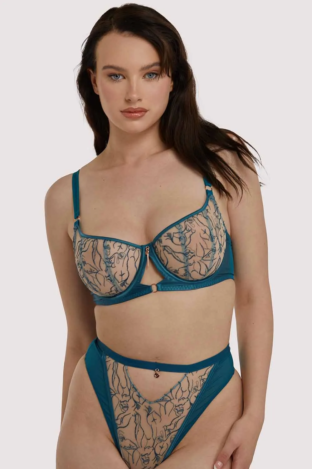 Sex Education Balcony Bra Teal