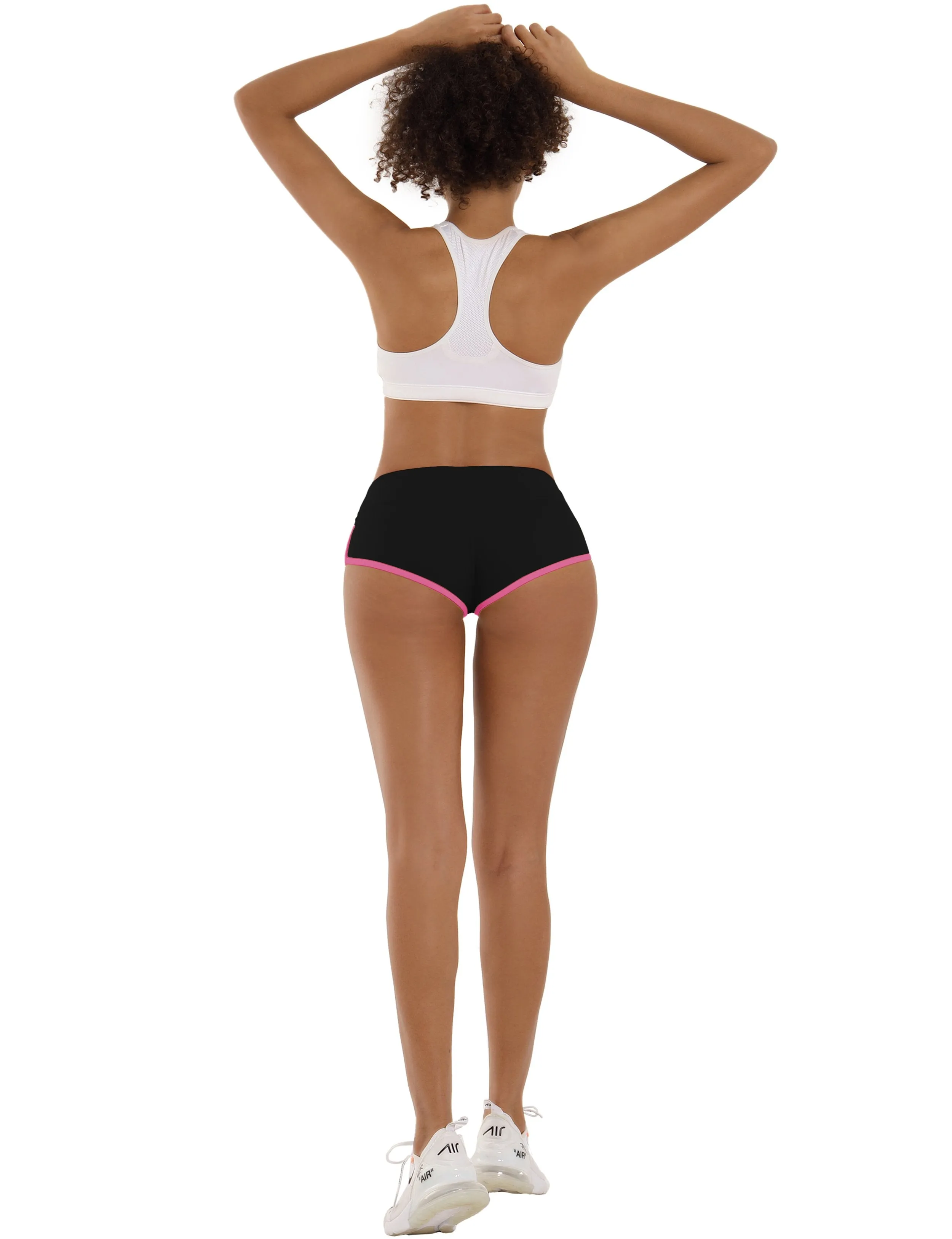 Sexy Booty Yoga Shorts black_pink ins