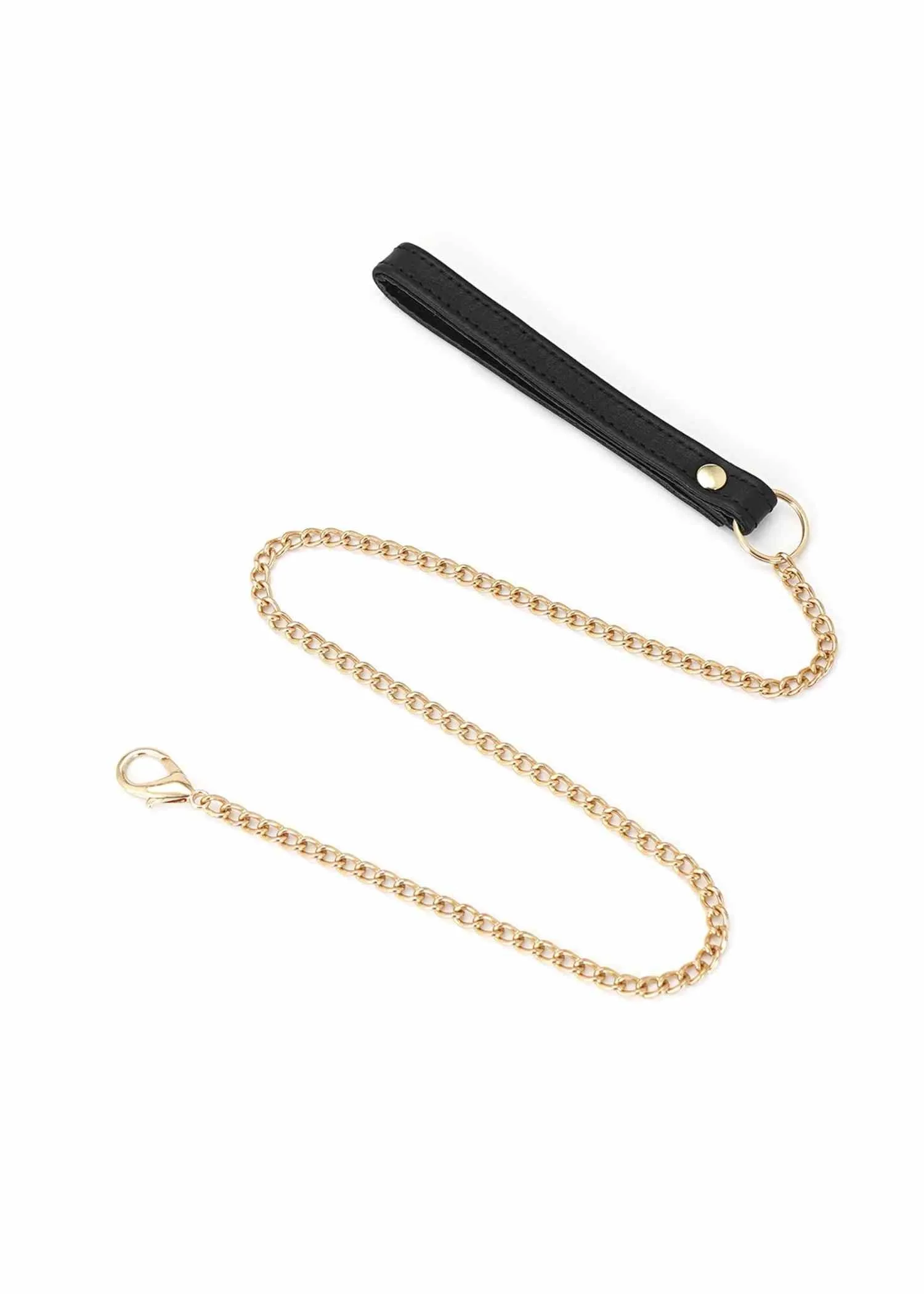 Shining Girl Leather Collar and Leash (Black)