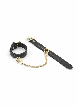 Shining Girl Leather Collar and Leash (Black)