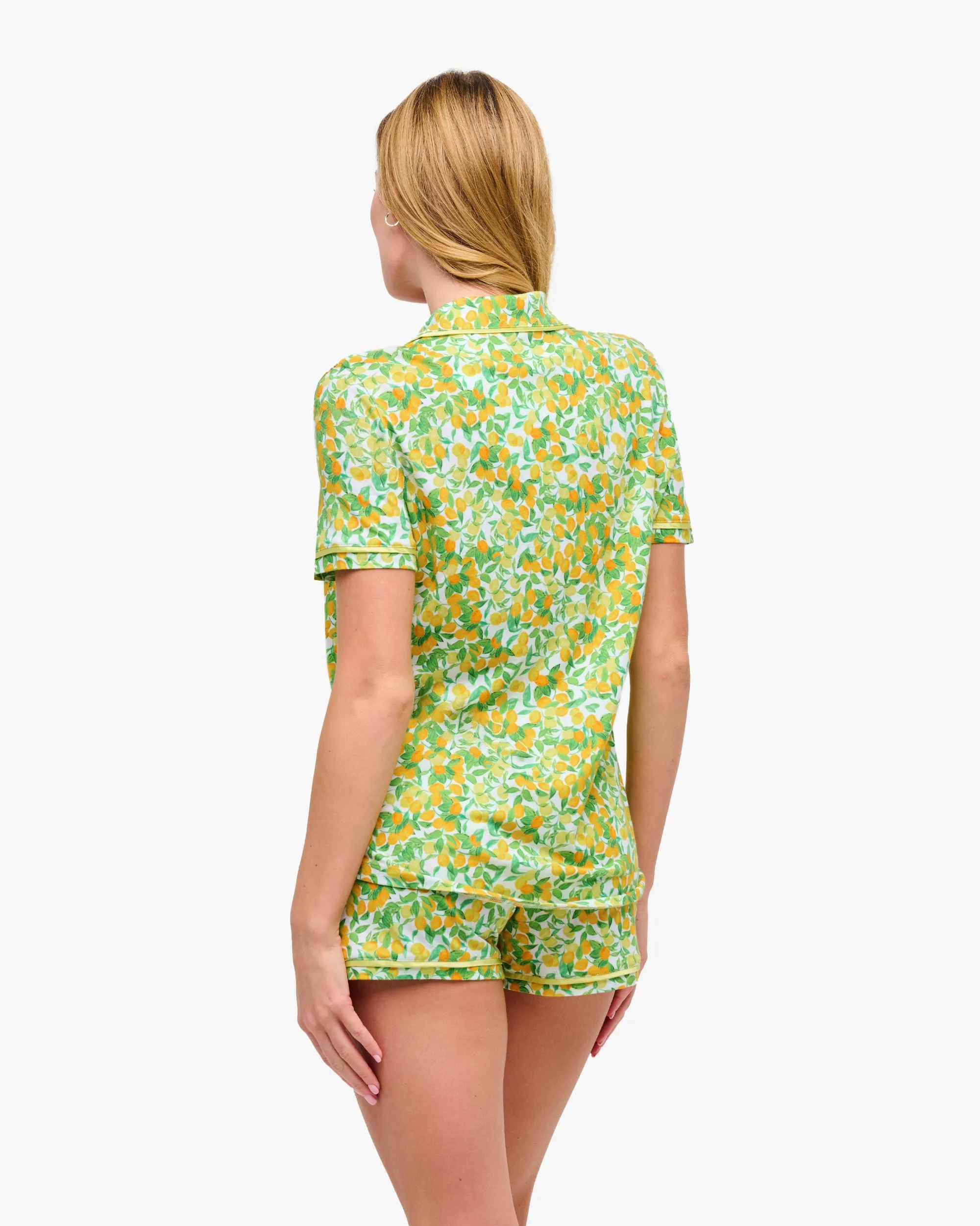Short Sleeve Top & Boxer Pajama Set