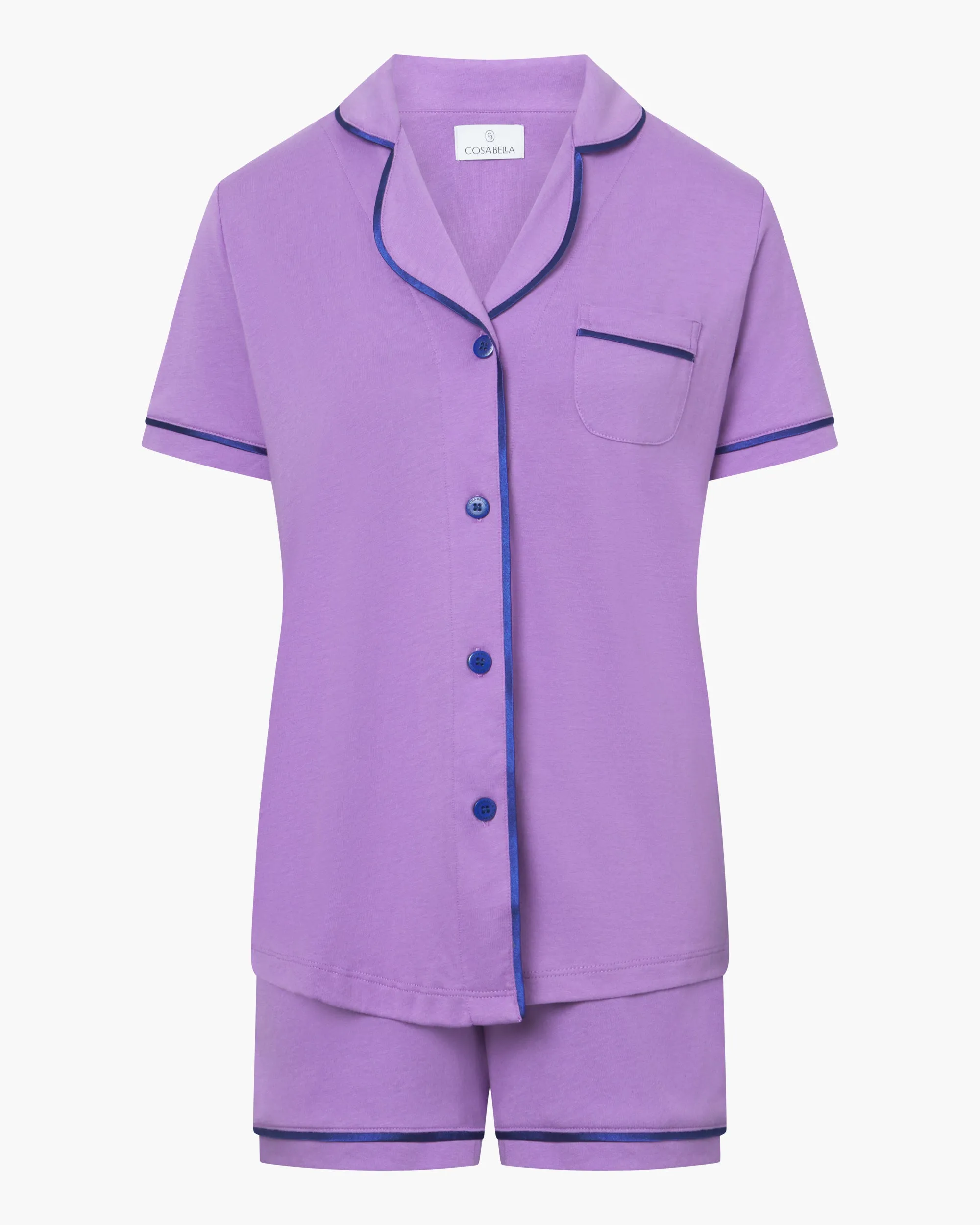 Short Sleeve Top & Boxer Pajama Set