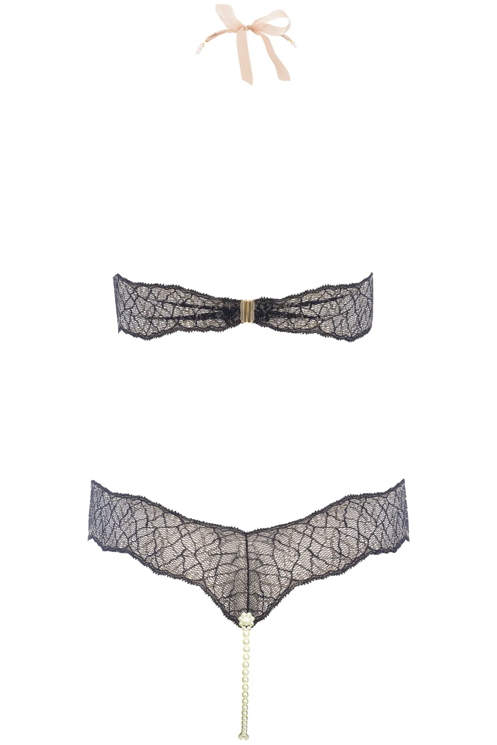 Sydney Daisy Double Pearl Body in Black