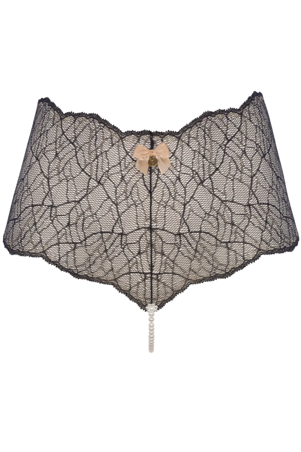Sydney Daisy Pearl Panty in Black