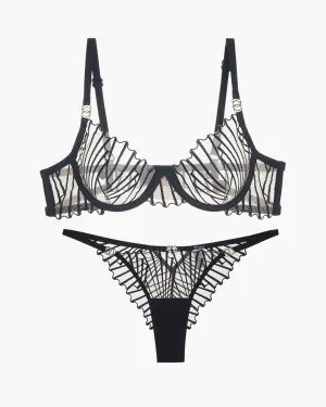 Thin Embroidered Bra and Panty 2 Sets