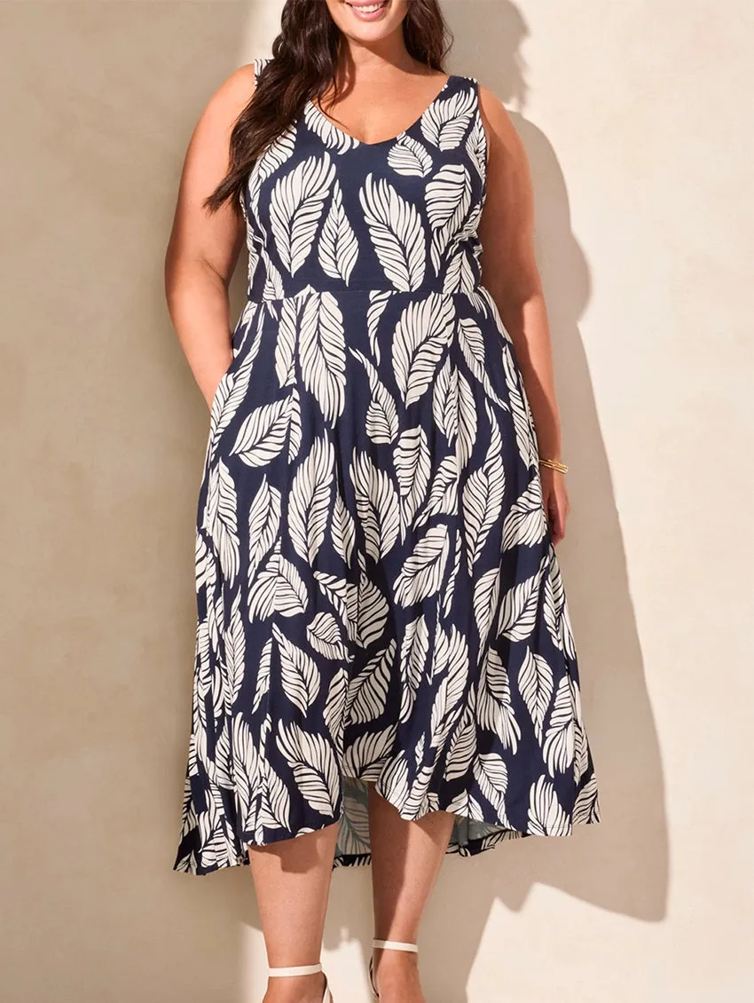 Tribal Sleeveless High Low Dress