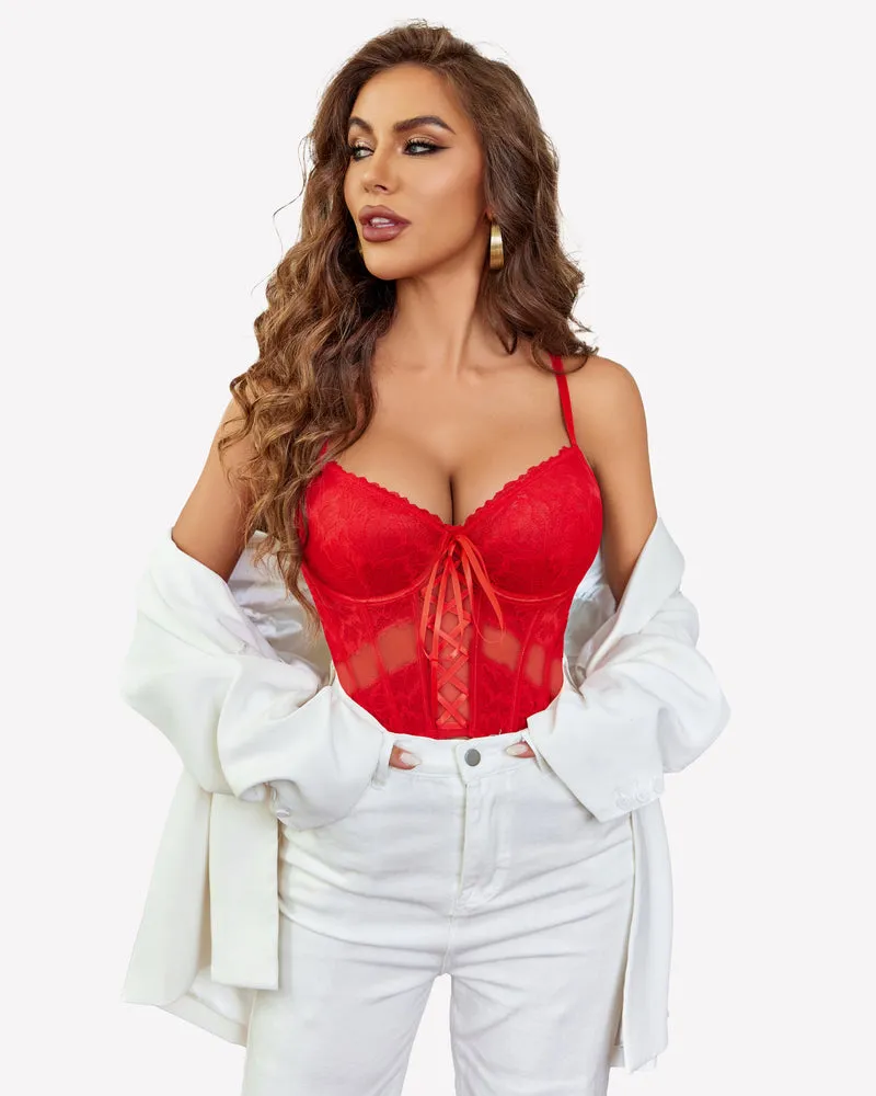 Underwire Corset And Panty With Garter