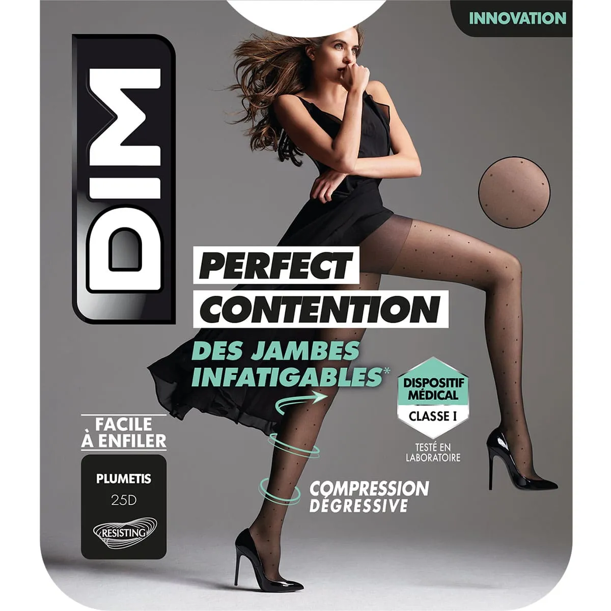 Women's black tights DIM Perfect Contention 25D