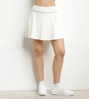 Women's microfibre short skirt Dim Move Ecrue
